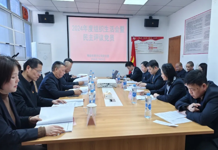 长运物业经营分公司党支部召开2024年度组织生活会暨民主评议党员大会  李伟到会督导